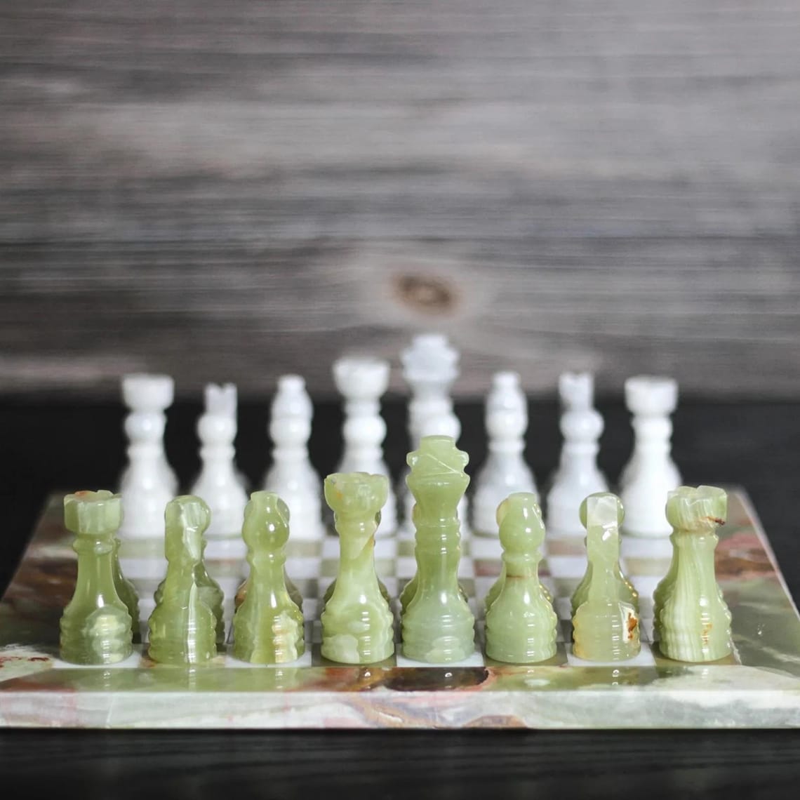 Green Onyx Marble Chess Set | Unique Handcrafted Marble Chess Set | Best Selling Chess Set