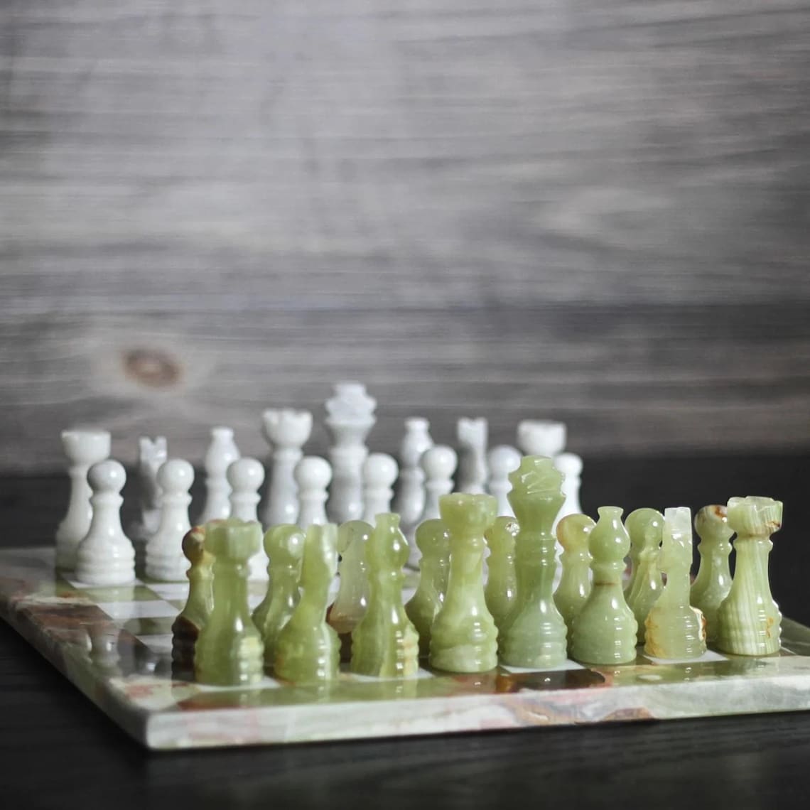 Green Onyx Marble Chess Set | Unique Handcrafted Marble Chess Set | Best Selling Chess Set