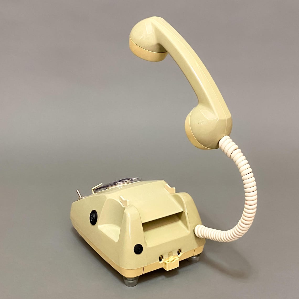 📞Upcycled Rotary Phone Lamp, Vintage Orange Desk Light,Mid Century Lighting