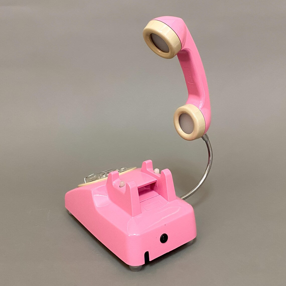 📞Upcycled Rotary Phone Lamp, Vintage Orange Desk Light,Mid Century Lighting