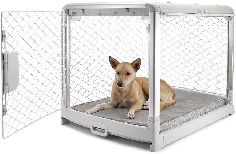 ✨Collapsible Dog Crate with Wheels, Premium Portable Dog Crate