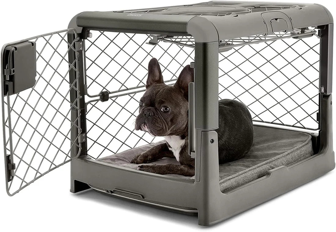 ✨Collapsible Dog Crate with Wheels, Premium Portable Dog Crate