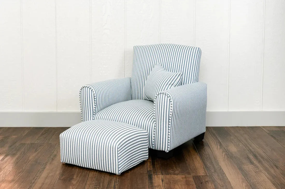 Toddler Chair - Blue/White Striped