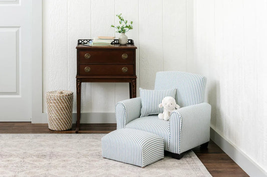 Toddler Chair - Blue/White Striped