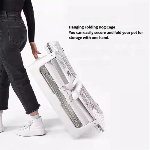 ✨Collapsible Dog Crate with Wheels, Premium Portable Dog Crate